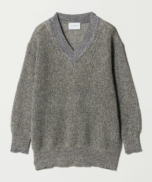 UNITED ARROWS(ユナイテッドアローズ)の「カラーヤーン Vネック ニット ‐ウォッシャブル‐(ニット/セーター・レディース・ダークグレー/ライトグレー/ターコイズブルー系・FREE)」の11枚目の写真