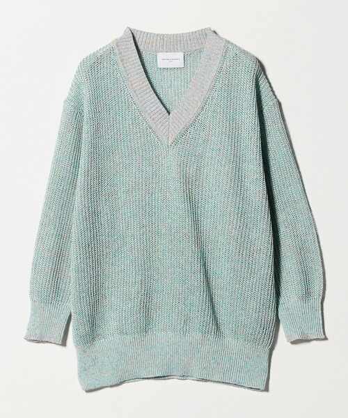 UNITED ARROWS(ユナイテッドアローズ)の「カラーヤーン Vネック ニット ‐ウォッシャブル‐(ニット/セーター・レディース・ダークグレー/ライトグレー/ターコイズブルー系・FREE)」の14枚目の写真