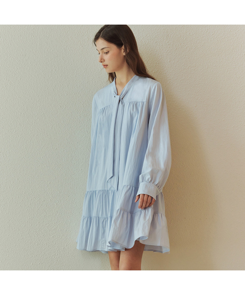 ZEROSTREET（ゼロストリート）の「[2カラー] タイシャーリングワンピース（シャツ/ブラウス・レディース・ラベンダー/Cream・SMALL/MEDIUM）」の2枚目の写真