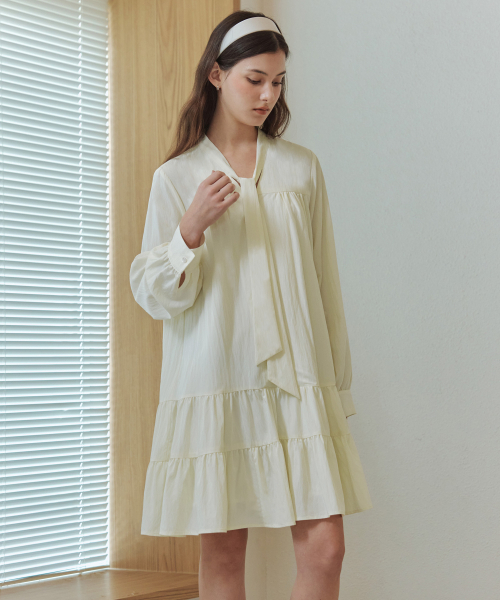 ZEROSTREET（ゼロストリート）の「[2カラー] タイシャーリングワンピース（シャツ/ブラウス・レディース・ラベンダー/Cream・SMALL/MEDIUM）」の4枚目の写真
