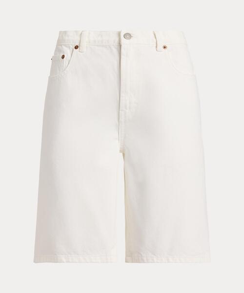 POLO RALPH LAUREN(ポロ ラルフ ローレン)の「ロング デニム ショートパンツ(デニムパンツ・レディース・ホワイト・25/26/27/28/24)」の2枚目の写真