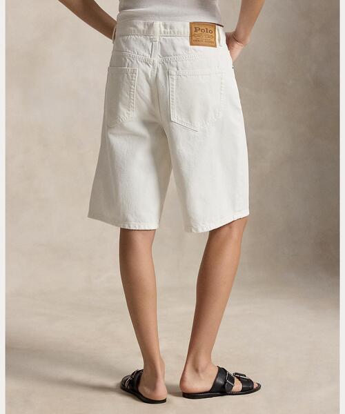 POLO RALPH LAUREN(ポロ ラルフ ローレン)の「ロング デニム ショートパンツ(デニムパンツ・レディース・ホワイト・25/26/27/28/24)」の4枚目の写真