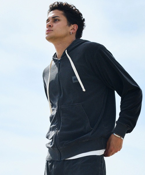 セール】QUIKSILVER メンズ PG PILE WASH ZIP HOODIE 長袖パーカー