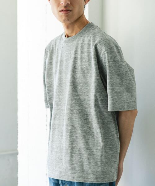 URBAN RESEARCH DOORS（アーバンリサーチドアーズ）の「DRYMIX20sプレーティングショートスリーブ Tシャツ（Tシャツ/カットソー・メンズ・ネイビー/グレー/アイボリー・MEDIUM/LARGE）」の8枚目の写真