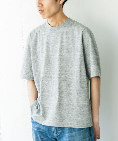 URBAN RESEARCH DOORS（アーバンリサーチドアーズ）の「DRYMIX20sプレーティングショートスリーブ Tシャツ（Tシャツ/カットソー・メンズ・ネイビー/グレー/アイボリー・MEDIUM/LARGE）」の9枚目の写真