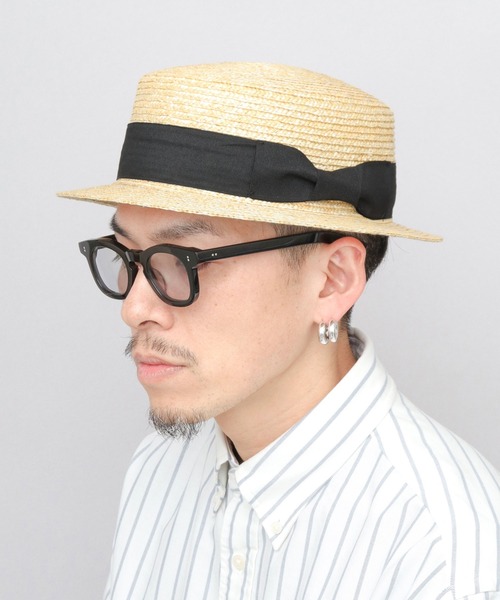 ReqHatter(レックハッター)の「麦わら ショートブリム カンカン帽(ハット・メンズ・ベージュ・FREE)」の3枚目の写真