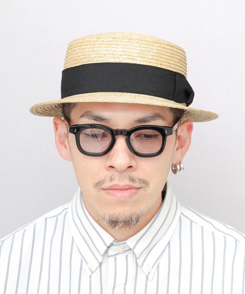 ReqHatter(レックハッター)の「麦わら ショートブリム カンカン帽(ハット・メンズ・ベージュ・FREE)」の10枚目の写真