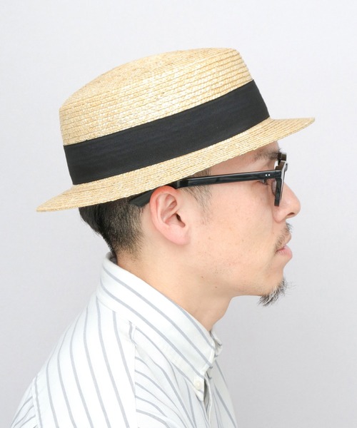 ReqHatter(レックハッター)の「麦わら ショートブリム カンカン帽(ハット・メンズ・ベージュ・FREE)」の11枚目の写真