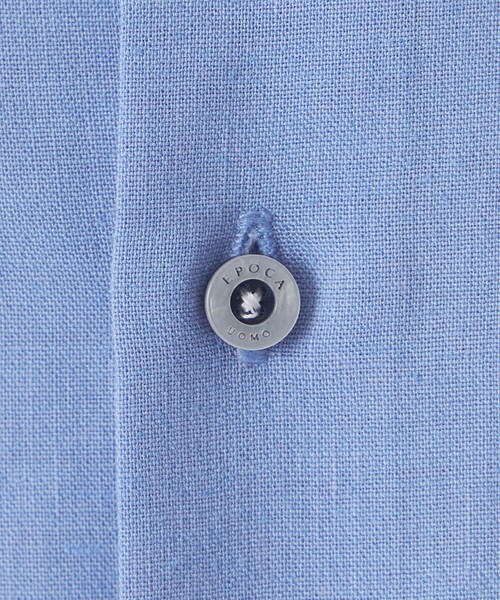EPOCA UOMO(エポカウォモ)の「*Safari5月号掲載*リネンストレッチシャツ(シャツ/ブラウス・メンズ・ブルー系その他4/ダークブラウン/チャコールグレー・46/48)」の5枚目の写真
