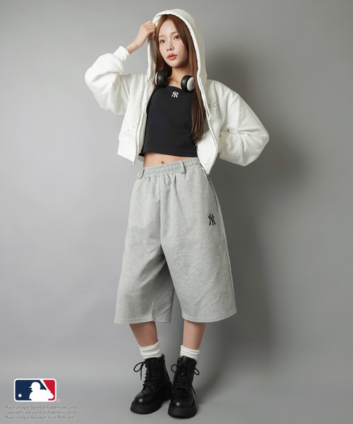 MLB(メジャーリーグベースボール)の「【MLB/メジャーリーグベースボール】カップ付きリブキャミソール(キャミソール・レディース・ブラック/オートミール/杢グレー/オフホワイト・ONESIZE)」の15枚目の写真