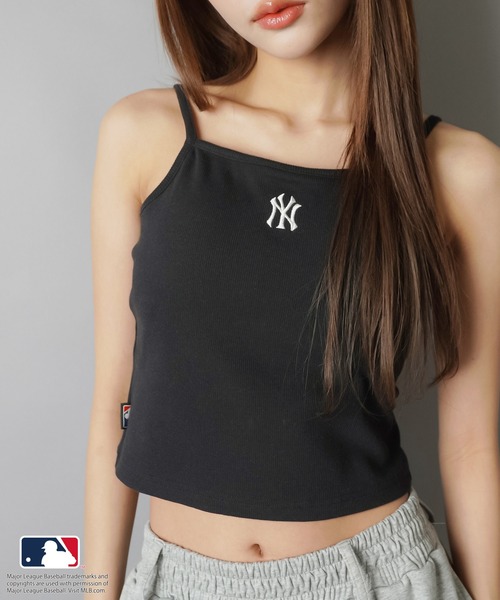 MLB(メジャーリーグベースボール)の「【MLB/メジャーリーグベースボール】カップ付きリブキャミソール(キャミソール・レディース・ブラック/オートミール/杢グレー/オフホワイト・ONESIZE)」の8枚目の写真