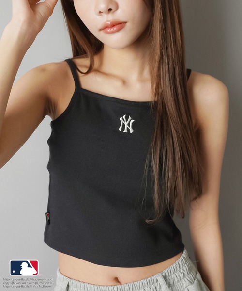 MLB(メジャーリーグベースボール)の「【MLB/メジャーリーグベースボール】カップ付きリブキャミソール(キャミソール・レディース・ブラック/オートミール/杢グレー/オフホワイト・ONESIZE)」の7枚目の写真