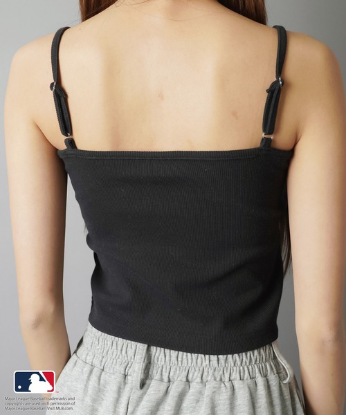 MLB(メジャーリーグベースボール)の「【MLB/メジャーリーグベースボール】カップ付きリブキャミソール(キャミソール・レディース・ブラック/オートミール/杢グレー/オフホワイト・ONESIZE)」の9枚目の写真