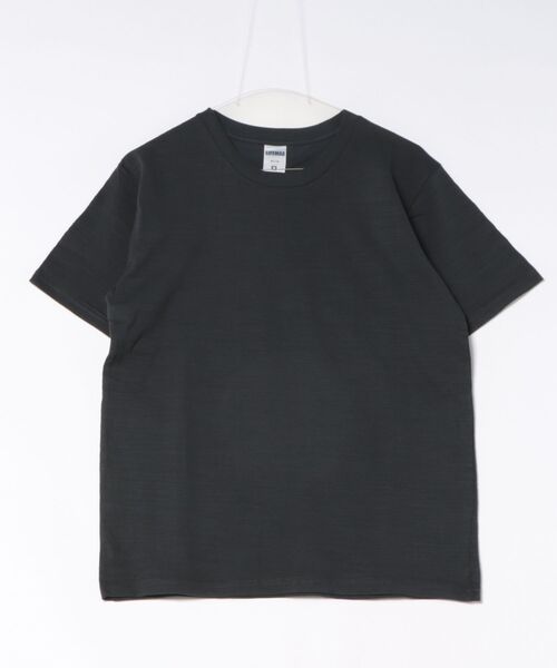 LIFEMAX（ライフマックス）の「【LIFEMAX/ライフマックス】スラブＴシャツ/ 【全5色】半袖Tシャツ ユニセックス 無地 ゆったり 横割り コットン カットソー（Tシャツ/カットソー・メンズ・スミクロ/バーガンディー・SMALL/X-SMALL/X-LARGE/LARGE/MEDIUM）」の3枚目の写真