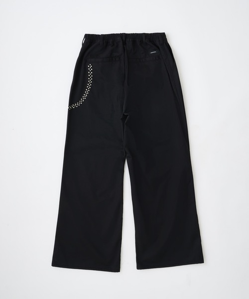 ADAM PATEK(アダムパテック)の「【ADAMPATEK/アダムパテック】studded T-C twill flare wide trouser フレアワイドパンツ(その他パンツ・メンズ・ブラック/ベージュ・1/2)」の3枚目の写真