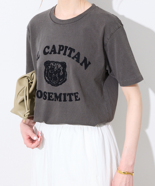 MIXTA(ミクスタ)の「MIXTA/ミクスタ SLOBE別注 EL CAPITAN TEE(Tシャツ/カットソー・レディース・アイボリー/ブラック・FREE)」の11枚目の写真