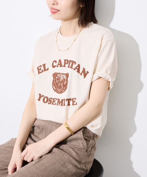 MIXTA(ミクスタ)の「MIXTA/ミクスタ SLOBE別注 EL CAPITAN TEE(Tシャツ/カットソー・レディース・アイボリー/ブラック・FREE)」の19枚目の写真