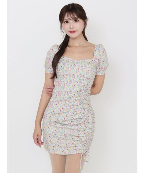 EATME(イートミー)の「【日比谷花壇コラボ】フラワープリントアシンメトリーワンピース(ワンピース・レディース・ピンク/ブラック/ブルー・MEDIUM/SMALL)」の19枚目の写真