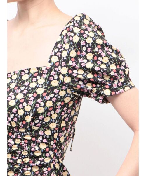 EATME(イートミー)の「【日比谷花壇コラボ】フラワープリントアシンメトリーワンピース(ワンピース・レディース・ピンク/ブラック/ブルー・MEDIUM/SMALL)」の7枚目の写真
