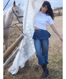 CALNAMUR | ペプラムデザインデニムパンツ(デニムパンツ)