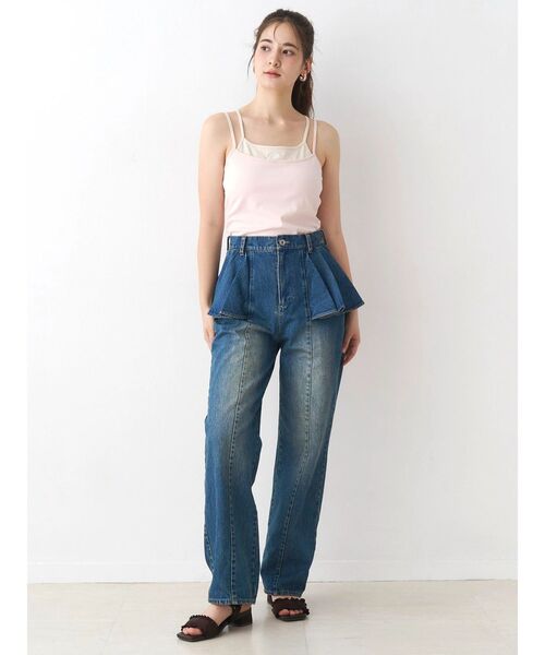 CALNAMUR（カルナムール）の「ペプラムデザインデニムパンツ（デニムパンツ・レディース・ブラウン/インディゴブルー・SMALL/MEDIUM）」の13枚目の写真