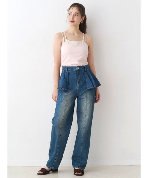 CALNAMUR（カルナムール）の「ペプラムデザインデニムパンツ（デニムパンツ・レディース・ブラウン/インディゴブルー・SMALL/MEDIUM）」の14枚目の写真