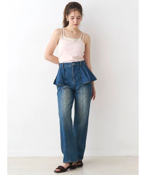 CALNAMUR（カルナムール）の「ペプラムデザインデニムパンツ（デニムパンツ・レディース・ブラウン/インディゴブルー・SMALL/MEDIUM）」の15枚目の写真