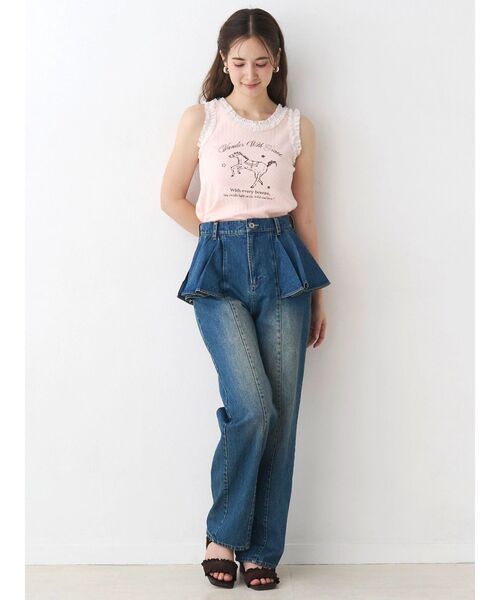 CALNAMUR（カルナムール）の「ペプラムデザインデニムパンツ（デニムパンツ・レディース・ブラウン/インディゴブルー・SMALL/MEDIUM）」の16枚目の写真