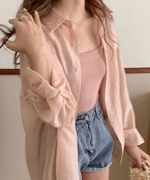 バックスリットシアーシャツ