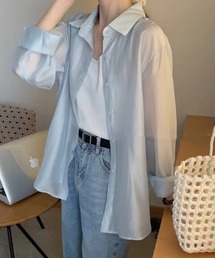 バックスリットシアーシャツ