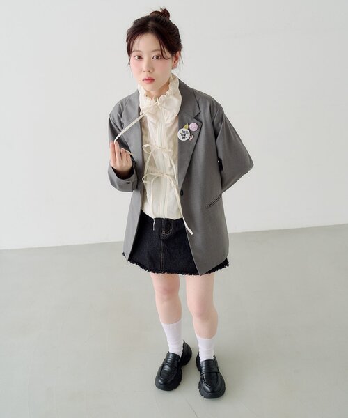 Kastane（カスタネ）の「リボンナイロンブルゾン（ブルゾン・レディース・ピンク/サックスブルー/アイボリー・FREE）」の15枚目の写真