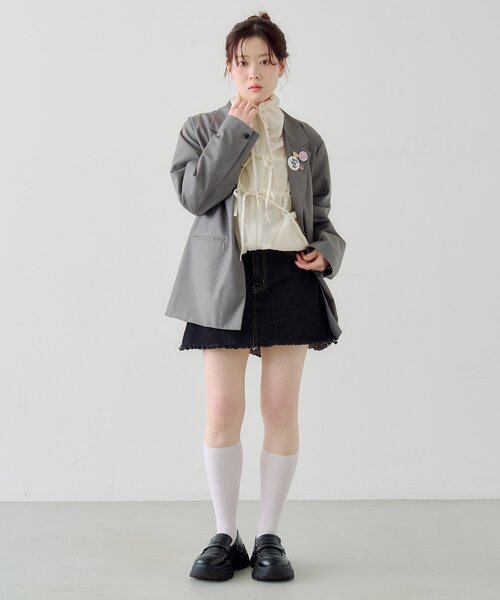 Kastane（カスタネ）の「リボンナイロンブルゾン（ブルゾン・レディース・ピンク/サックスブルー/アイボリー・FREE）」の16枚目の写真