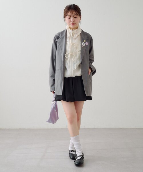 Kastane（カスタネ）の「リボンナイロンブルゾン（ブルゾン・レディース・ピンク/サックスブルー/アイボリー・FREE）」の19枚目の写真