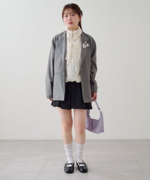 Kastane（カスタネ）の「リボンナイロンブルゾン（ブルゾン・レディース・ピンク/サックスブルー/アイボリー・FREE）」の20枚目の写真