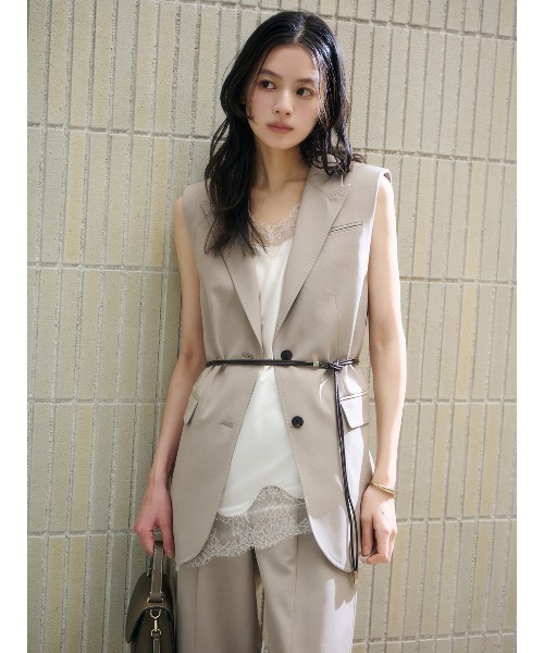 anuans（アニュアンス）の「デフォームラペルジレ（その他アウター・レディース・ベージュ/グレー・SMALL/MEDIUM）」の4枚目の写真