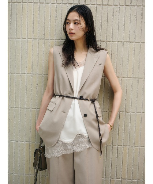 anuans（アニュアンス）の「デフォームラペルジレ（その他アウター・レディース・ベージュ/グレー・SMALL/MEDIUM）」の5枚目の写真