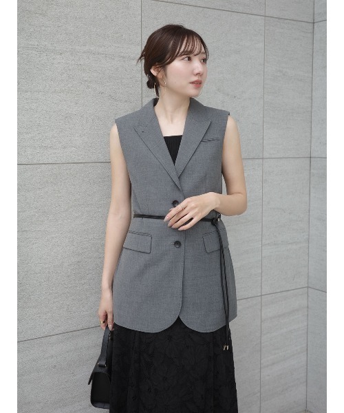 anuans（アニュアンス）の「デフォームラペルジレ（その他アウター・レディース・ベージュ/グレー・SMALL/MEDIUM）」の8枚目の写真