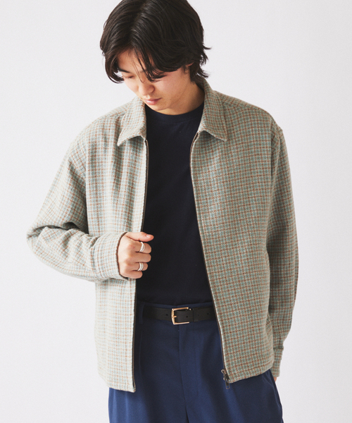JOURNAL STANDARD relume(ジャーナルスタンダード レリューム)の「バスケット チェック ジップ シャツブルゾン(シャツ/ブラウス・メンズ・ダークグリーン/Red/アイボリー・MEDIUM/LARGE)」の11枚目の写真