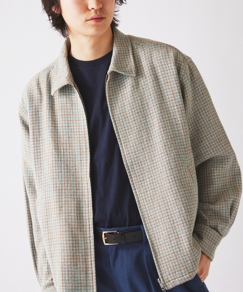 JOURNAL STANDARD relume(ジャーナルスタンダード レリューム)の「バスケット チェック ジップ シャツブルゾン(シャツ/ブラウス・メンズ・ダークグリーン/Red/アイボリー・MEDIUM/LARGE)」の12枚目の写真