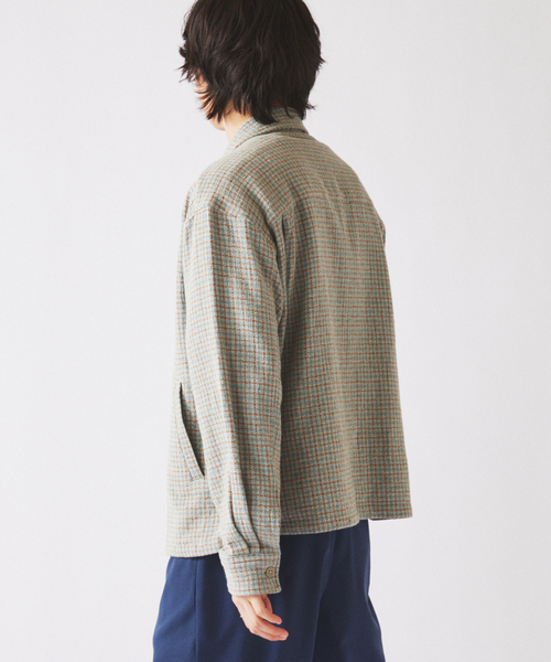 JOURNAL STANDARD relume(ジャーナルスタンダード レリューム)の「バスケット チェック ジップ シャツブルゾン(シャツ/ブラウス・メンズ・ダークグリーン/Red/アイボリー・MEDIUM/LARGE)」の13枚目の写真