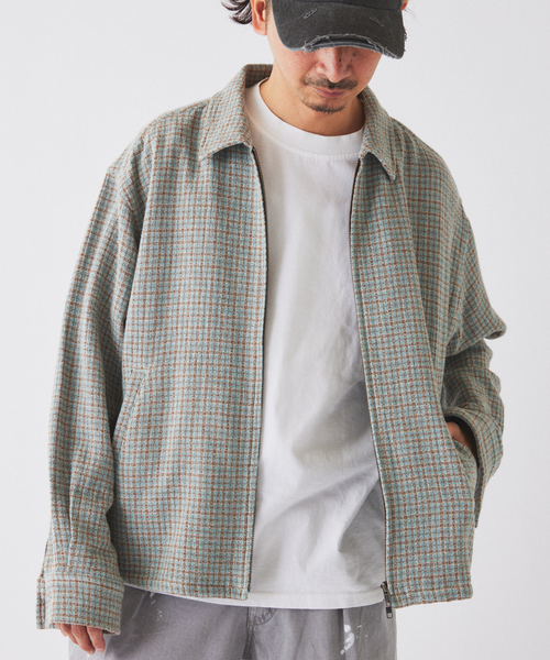 JOURNAL STANDARD relume(ジャーナルスタンダード レリューム)の「バスケット チェック ジップ シャツブルゾン(シャツ/ブラウス・メンズ・ダークグリーン/Red/アイボリー・MEDIUM/LARGE)」の18枚目の写真