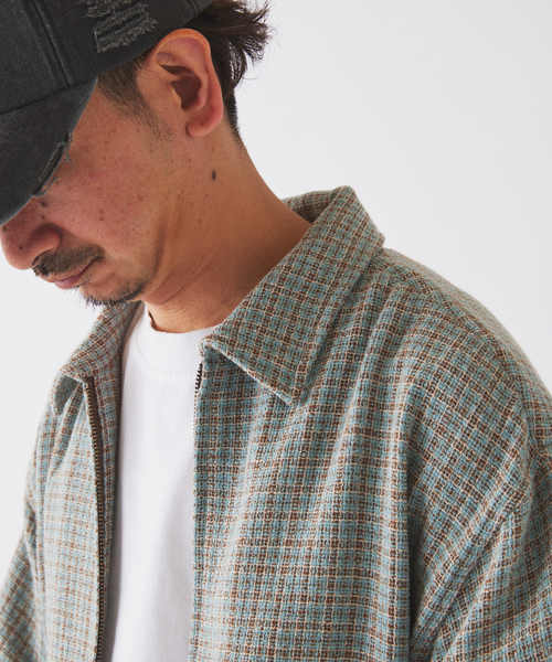 JOURNAL STANDARD relume(ジャーナルスタンダード レリューム)の「バスケット チェック ジップ シャツブルゾン(シャツ/ブラウス・メンズ・ダークグリーン/Red/アイボリー・MEDIUM/LARGE)」の20枚目の写真