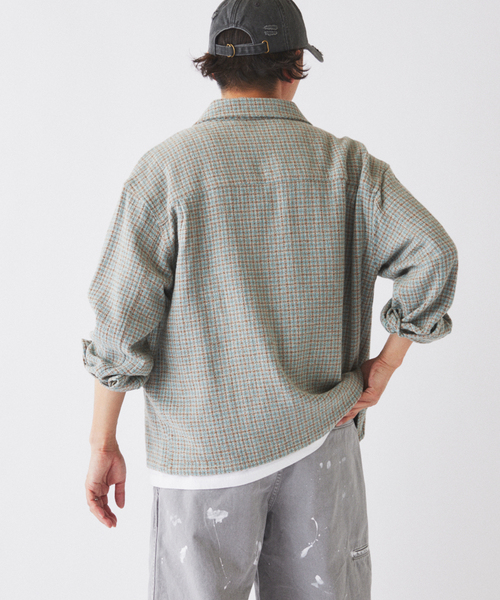 JOURNAL STANDARD relume(ジャーナルスタンダード レリューム)の「バスケット チェック ジップ シャツブルゾン(シャツ/ブラウス・メンズ・ダークグリーン/Red/アイボリー・MEDIUM/LARGE)」の22枚目の写真