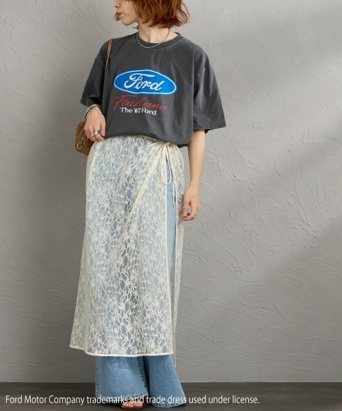 GOOD ROCK SPEED（グッドロックスピード）の「[GOOD ROCK SPEED/グッドロックスピード] 別注 FORD ロゴプリントTシャツ（THUNDERBIRD）（Tシャツ/カットソー・レディース・チャコール・XL/L/M）」の10枚目の写真