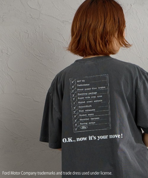 GOOD ROCK SPEED（グッドロックスピード）の「[GOOD ROCK SPEED/グッドロックスピード] 別注 FORD ロゴプリントTシャツ（THUNDERBIRD）（Tシャツ/カットソー・レディース・チャコール・XL/L/M）」の4枚目の写真