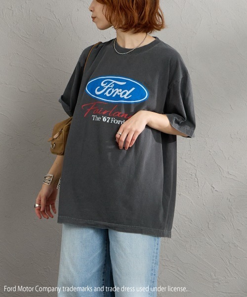 GOOD ROCK SPEED（グッドロックスピード）の「[GOOD ROCK SPEED/グッドロックスピード] 別注 FORD ロゴプリントTシャツ（THUNDERBIRD）（Tシャツ/カットソー・レディース・チャコール・XL/L/M）」の12枚目の写真
