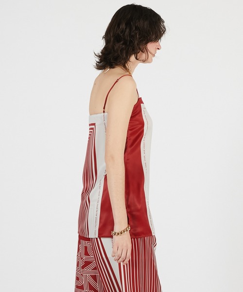 PRANK PROJECT（プランクプロジェクト）の「【2026Summer Pre-Order】スカーフプリントキャミチュニック / Scarf Print Cami Tunic（チュニック・レディース・レッド/ブラック・FREE）」の11枚目の写真
