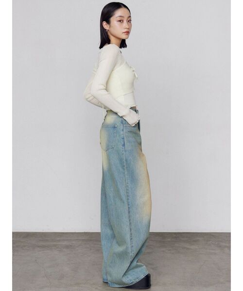 EMODA(エモダ)の「ヴィンテージライクルーズジーンズ(デニムパンツ・レディース・インディゴブルー/ライトブルー・MEDIUM/SMALL)」の10枚目の写真