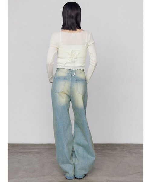 EMODA(エモダ)の「ヴィンテージライクルーズジーンズ(デニムパンツ・レディース・インディゴブルー/ライトブルー・MEDIUM/SMALL)」の11枚目の写真