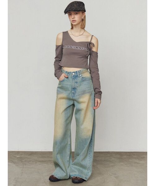 EMODA(エモダ)の「ヴィンテージライクルーズジーンズ(デニムパンツ・レディース・インディゴブルー/ライトブルー・MEDIUM/SMALL)」の12枚目の写真